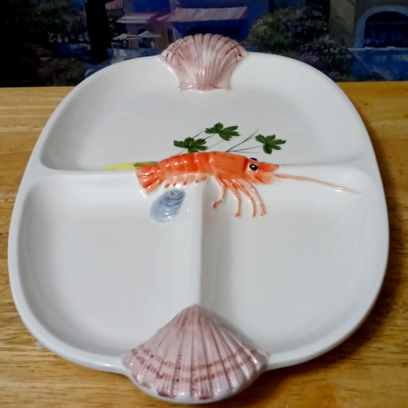 Rare Lord&Taylor Platter Oval Japanese Vintage Seafood Serving Porcelain Platter - Picture 1 of 16